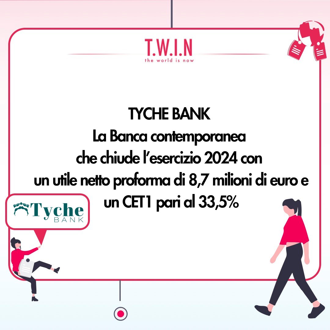 ll CdA di Tyche Bank S.p.A., istituto di credito specializzato in procedure concorsuali, finanza d'impresa, acquisto di crediti fiscali e gestione di crediti NPL e UTP, ha reso noto i risultati preliminari al 31 dicembre 2024.