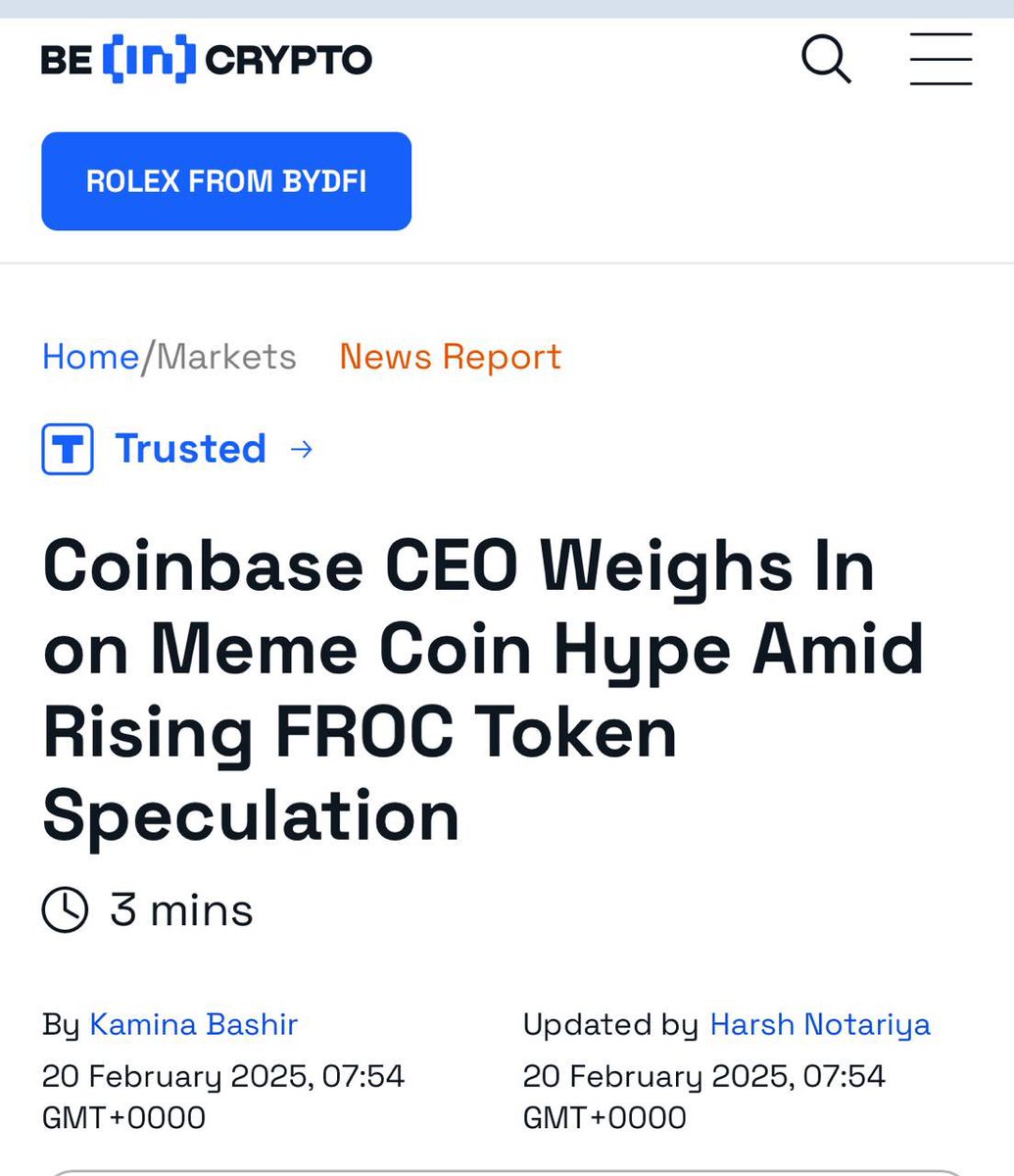 AytekinOnChain's tweet photo. 🚨 BREAKING: Coinbase CEO weighs in on the $FROC hype! 🐸🔥
Speculation is rising as $FROC gains traction—what’s next for the most hyped frogcoin on Base? 👀
💰 Contract: 0x3C8cd0dB9a01EfA063a7760267b822A129bc7DCA
🔗 More info: https://t.co/k3mQ66IogO
LFG! 💚🐸
#FROC #Base #Coinbase #Crypto #LFG