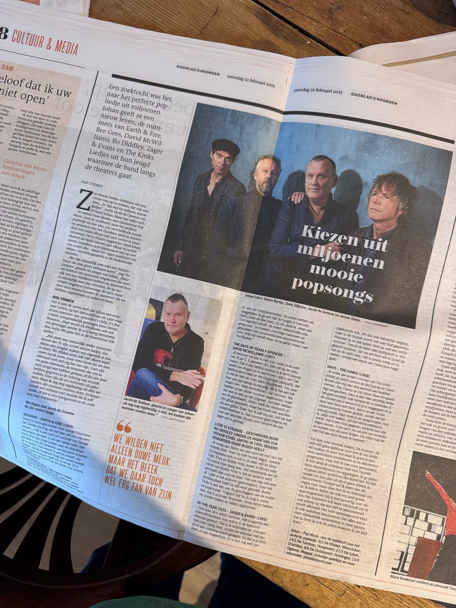 JOHAN (@johan4all) on Twitter photo Vandaag in o.a. het Dagblad van het Noorden : een interview met <a href="/JCBse/">Jacob de Greeuw</a> de Greeuw over de aanstaande theatertour van @johantheband! De band trekt binnenkort door het hele land en brengt naast eigen werk ook een aantal bijzondere covers. Kaarten: tix.to/johan-pop-music Vandaag in o.a. het Dagblad van het Noorden : een interview met <a href="/JCBse/">Jacob de Greeuw</a> de Greeuw over de aanstaande theatertour van @johantheband! De band trekt binnenkort door het hele land en brengt naast eigen werk ook een aantal bijzondere covers. Kaarten: tix.to/johan-pop-music