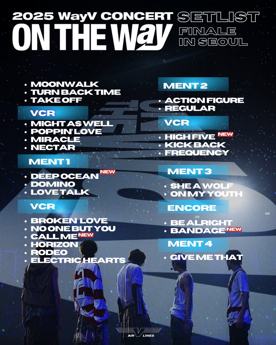 WayV_Airlines's tweet photo. WayV Concert ON THE Way in SEOUL Setlist 

WAYV ON THE WAY FINALE D1
#WayV_ONTHEWay_in_SEOUL https://t.co/NrgTxTG4fB