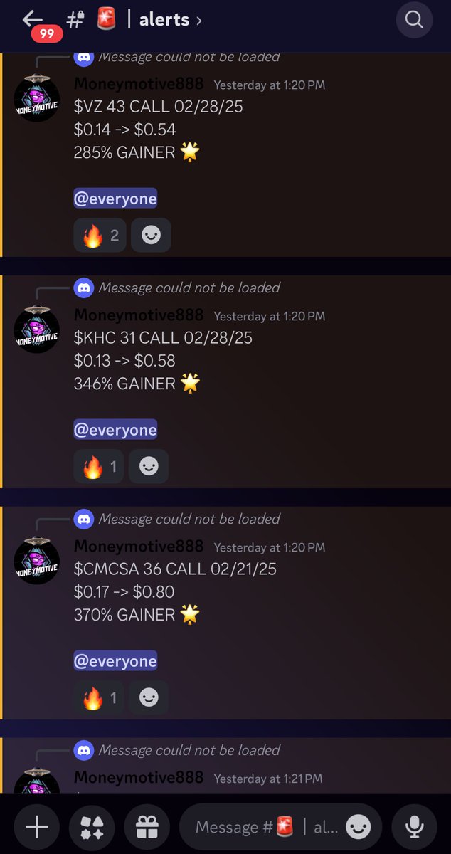 THE MONEYMOTIVE A+ TRADING DISCORD SERVER IS FOR THOSE WANTING ALL MY TRADES AND FOR THOSE LOOKING TO TAKE THEIR TRADING TO THE NEXT LEVEL🚀☢️

TRADES THIS WEEK:

$T 2324% GAIN☢️☢️🚀
$VZ 2333% GAIN☢️☢️🚀
$T 1649% GAIN☢️☢️🚀
$VZ 1037% GAIN☢️☢️🚀
$JNJ 900% GAIN🚨
$T 630% GAIN🚨