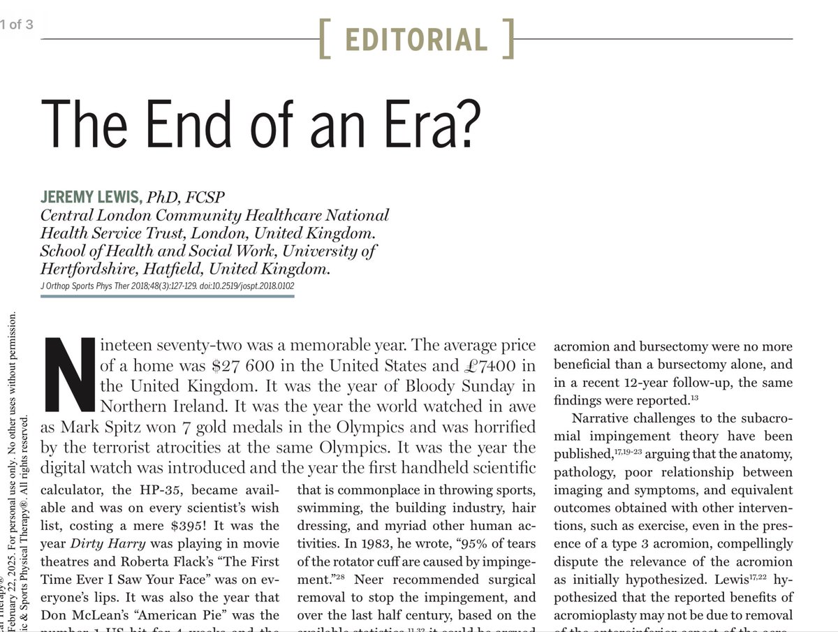 End of an Era 
jospt.org/doi/epdf/10.25…

“using carefully constructed language that does not introduce yellow flags by implicating structures that do not appear to be the cause of the symptoms.”