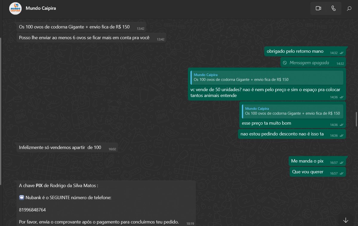 canal do <a href="/YouTube/">YouTube</a> mundo caipira esta aplicando golpes.