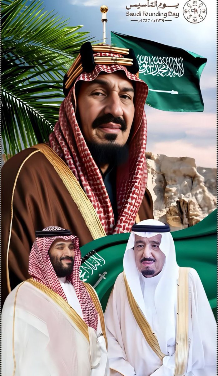 بارك الله في مملكتنا الغالية، قيادةً وشعبًا، في يوم تأسيسها المجيد، وجعلها دومًا رمزًا للعز والفخر. كل عام ووطننا شامخ بعزمه، مزدهر بمجد أجداده ومستقبل ابنًاوئه كل عام والوطن بأمن واستقرار وازدهار 🇸🇦🇸🇦
#يوم_التأسيس 
#يوم_بدينا_1727