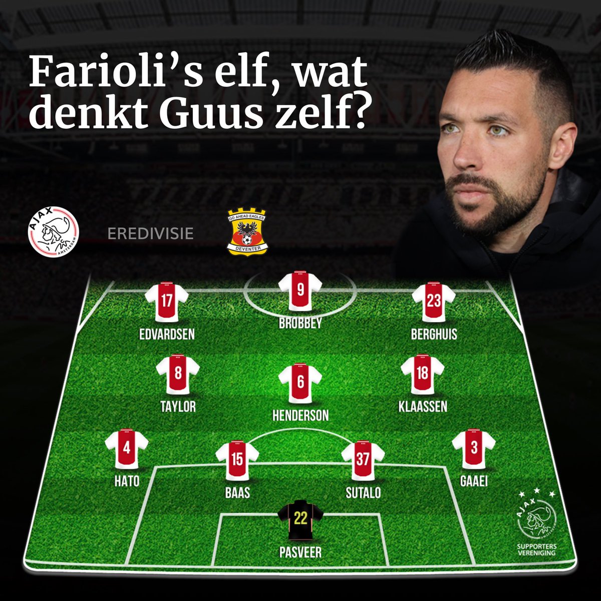 Farioli’s elf, wat denkt Guus zelf? #ajagae #farioliself