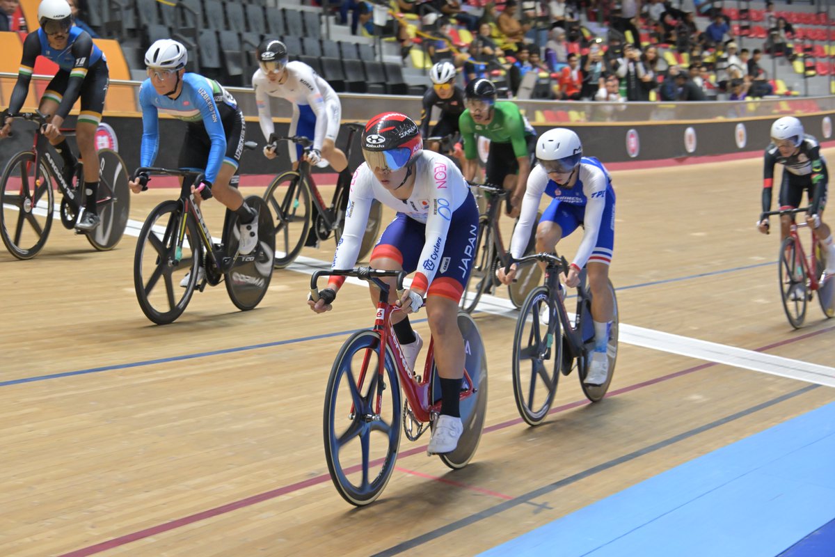 JCF_cycling's tweet photo. 2025トラックアジア選手権大会 
Day2 
男子ジュニア 
スクラッチ決勝 
優勝 中谷友紀 https://t.co/waRPrXPTGI