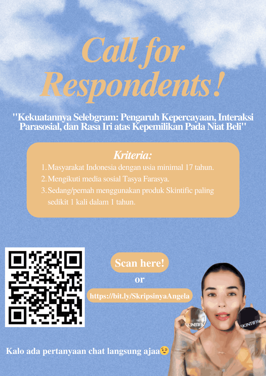 collegemfs's tweet photo. [cm] Halloo temen-temen... boleh minta tolong isi kuesionerku ga yaa, masi kurang banyakk niii respondennya😔😔🙏🙏 pertanyaannya cuma dikit aja kokkk, ga sampe 5 menit😔🙏 yang mau barter kuesioner juga bolehh bangetttt, reply aja yaaa nanti aku dm, maaciiii🫶🫶 https://t.co/qLbBKpXSrJ