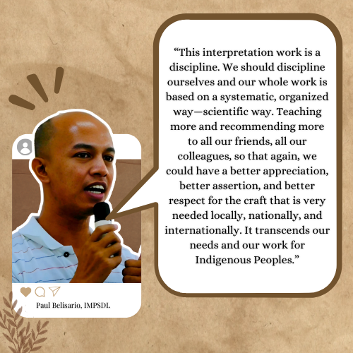 AYIPNAsia's tweet photo. Discipline is the 🔑

Paul of Int'l Indigenous Peoples Movement for Self Determination and Liberation shares his powerful reflection from the recent Language Justice Training for advocates and future solidarity interpreters last December 15-17, 2024. 

#LanguageJustice https://t.co/uzcGMnDm89