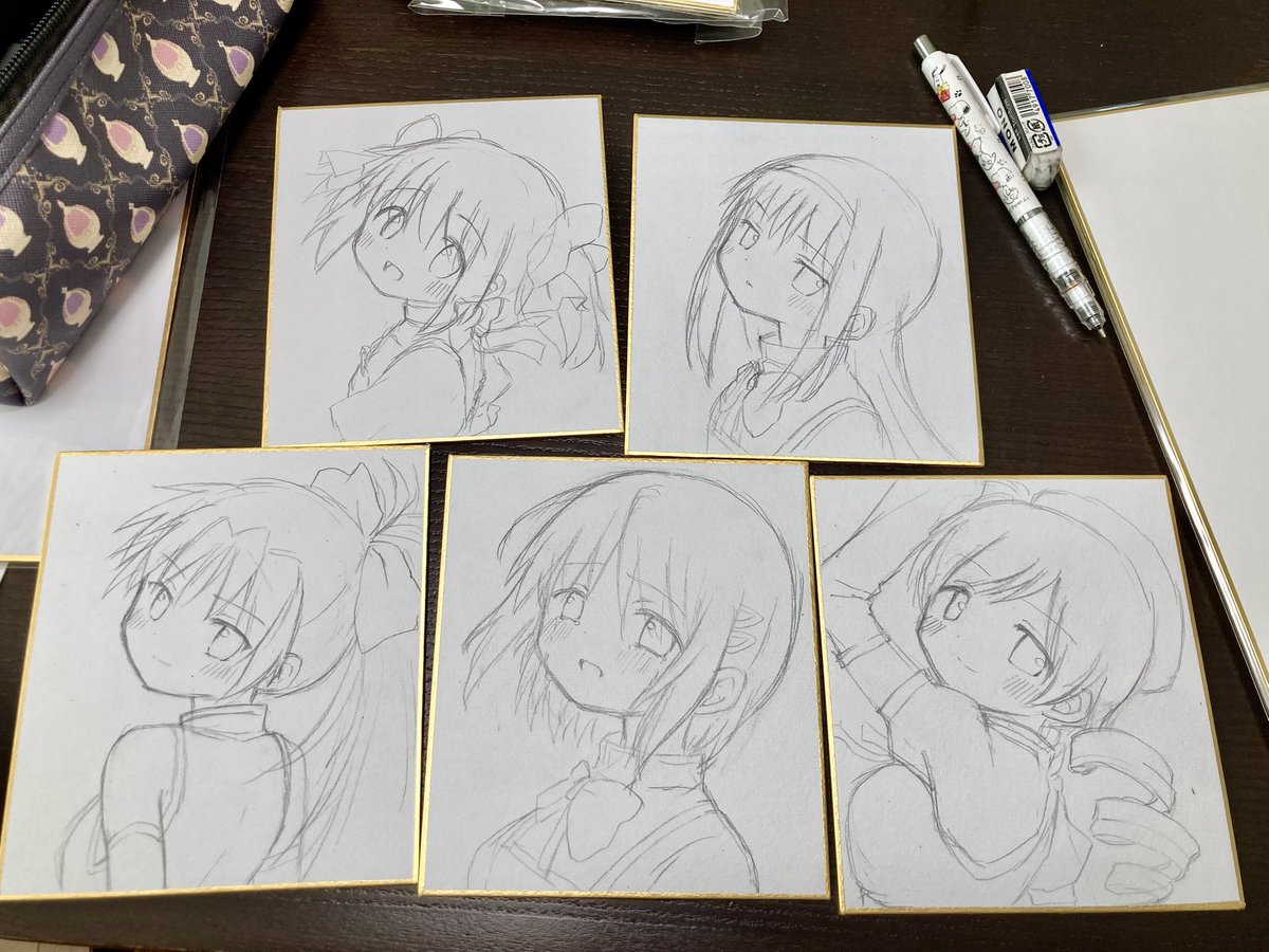 色紙小ラフ中！みんなシャフ度にした