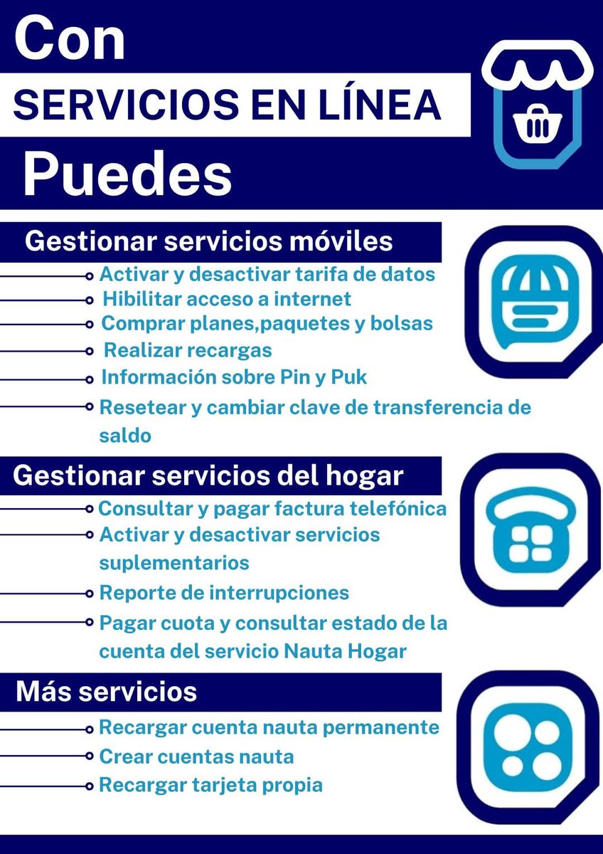 RNunezMN's tweet photo. 👉 Si aún no te has registrado en la APK #ServiciosEnLínea , no esperes más 🥰. Desde aquí 👇🏻 podrás acceder y gestionar tu servicio telefónico fijo, Nauta Hogar,  servicios móviles y otros más desde la comodidad de tu hogar.🤩👌💯
📣 ¡¡¡REGÍSTRATE YAAA!!!📣
#cambiatealodigital https://t.co/zAL8QclTi0