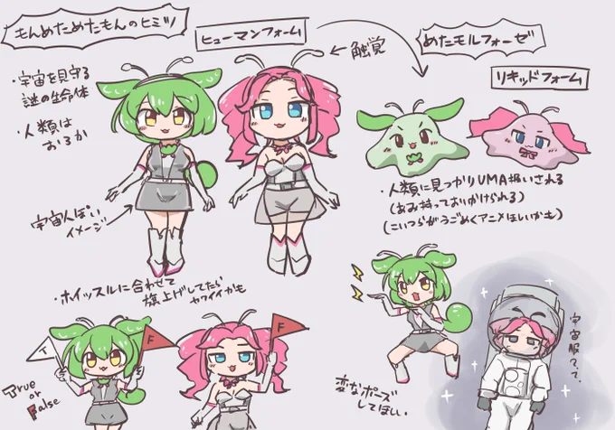 うおおおおうっかり手が滑ってもんめためたもんの設定資料を漏洩してししまったぁぁぁ!

#もんめためたもん 