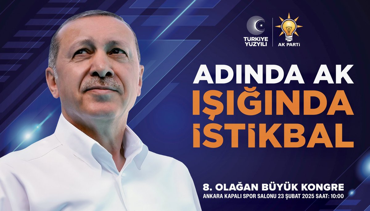 akpartiadanail's tweet photo. #AdındaAKIşığındaİstikbal

#TürkiyeYüzyılı’nın ilk Büyük Kongresi’ne tüm Adanalı hemşehrilerimizi davet ediyoruz.
 
📅 23 Şubat 2025
⏱️ 10.00
📍 Ankara Kapalı Spor Salonu https://t.co/Tf9K0fPqqS