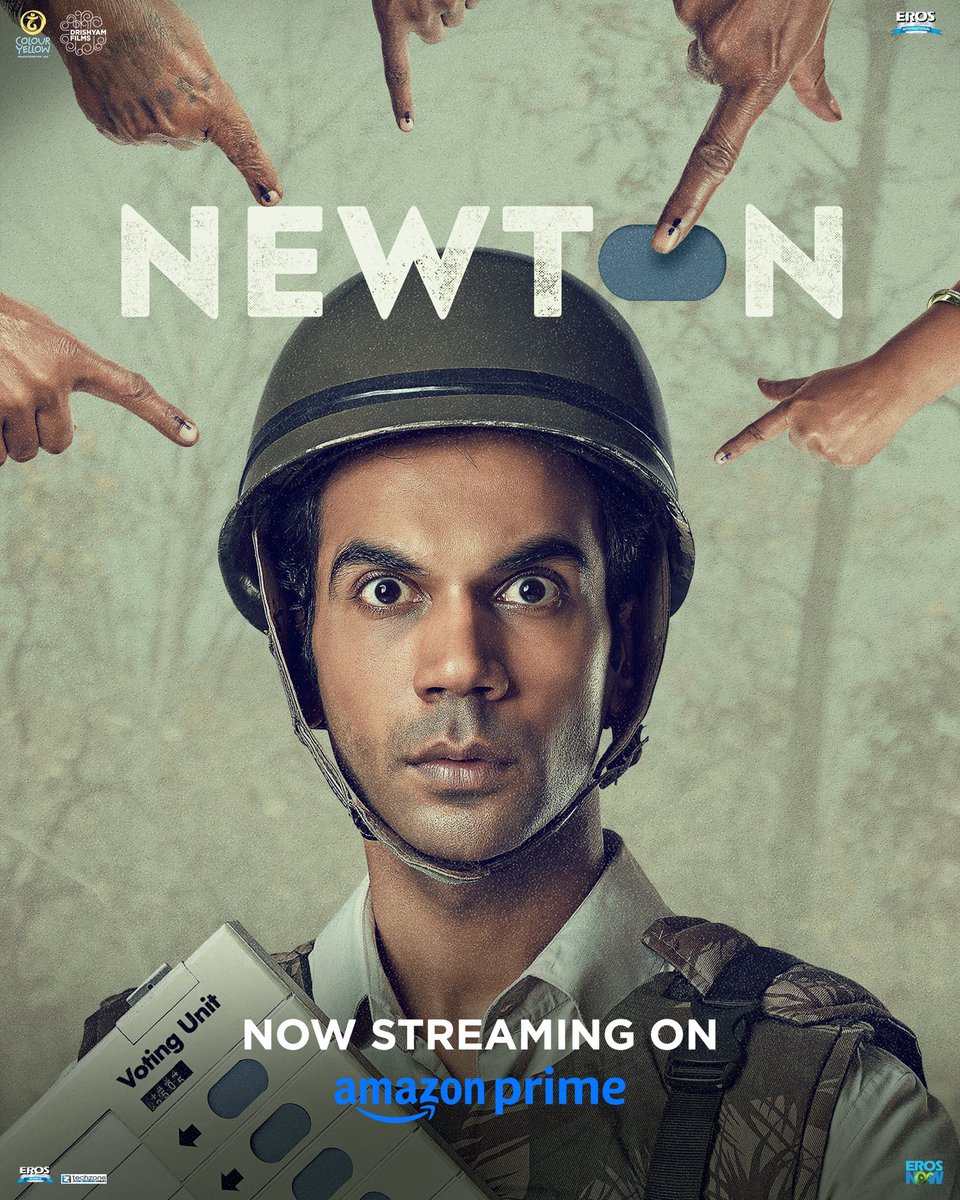 colouryellow_in's tweet photo. A movie that makes you rethink the world around you 💭
#Newton now streaming on @PrimeVideoIN ✨

#ColourYellow @aanandlrai @DrishyamFilms @ErosInnovation @amit_masurkar @RajkummarRao #PankajTripathi @AnjaliPOfficial #SanjayMishra https://t.co/9f3gIOxChK