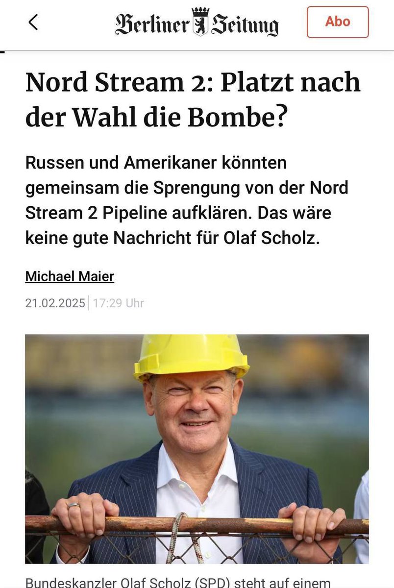 „Während Olaf Scholz bisher versucht hat, die Ereignisse um Nord Stream 2 dem Vergessen anheimfallen zu lassen, wollen die Russen den Anschlag nicht einfach hinnehmen.
(…)
Lawrow: „Wir werden auf einer transparenten internationalen Untersuchung bestehen. Es ist beschämend, dass
