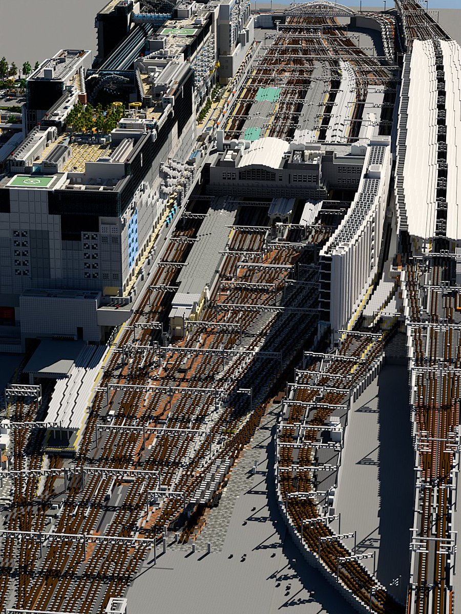 マイクラ 京都駅　
＃minecraft建築コミュ　blender rendering