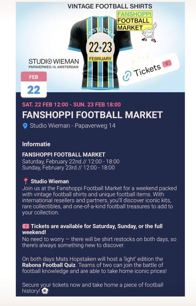 SharonZoomer's tweet image. Off to Amsterdam today for the first Fanshoppi Football Market!

Excited to meet fellow ⚽️👕 ❤️ers!

Shall I make a #Kitandthecity 🎥