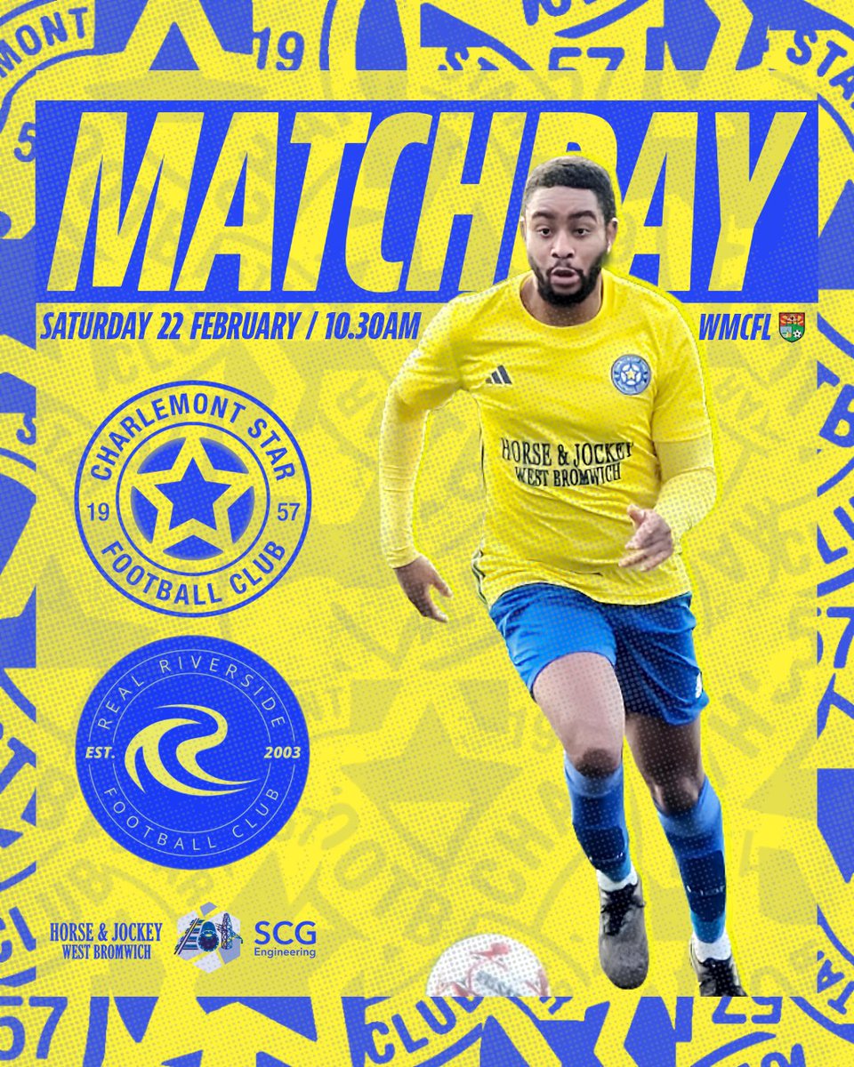 𝗚𝗮𝗺𝗲 𝗧𝗶𝗺𝗲!

🆚 Real Riverside
🏟️ Wood Green, WS10 9QU
⏰ 10.30 AM KO 

#UpTheStar⭐
