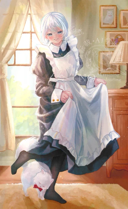 ねこ様専属メイドさん#猫の日 #にゃんにゃんにゃんの日 