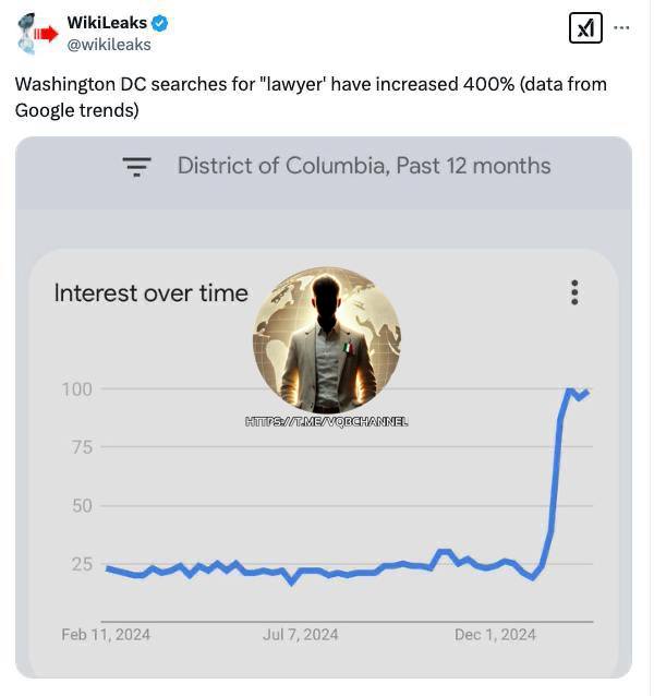 michelinorifor1's tweet photo. WIKILEAKS RILEVA UN AUMENTO DEL 400% NELLE RICERCHE DI AVVOCATI
#Wikileaks ha evidenziato che le ricerche di avvocati a #Washington sono aumentate del 400% secondo #Google_Trends. https://t.co/IVYbcCndAs