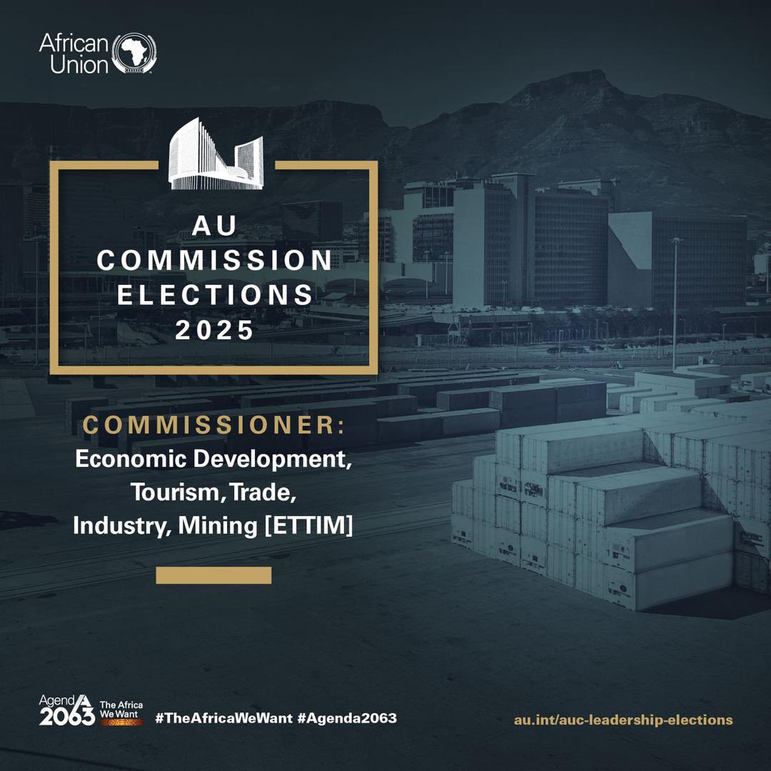 _AfricanUnion's tweet photo. 𝐂𝐚𝐥𝐥 𝐟𝐨𝐫 𝐬𝐮𝐛𝐦𝐢𝐬𝐬𝐢𝐨𝐧 𝐨𝐟 𝐜𝐚𝐧𝐝𝐢𝐝𝐚𝐭𝐞𝐬 𝐛𝐲 𝐌𝐞𝐦𝐛𝐞𝐫 𝐒𝐭𝐚𝐭𝐞𝐬 𝐟𝐫𝐨𝐦 𝐭𝐡𝐞 𝐂𝐞𝐧𝐭𝐫𝐚𝐥 𝐑𝐞𝐠𝐢𝐨𝐧 for the positions of:
1. African Union 𝐂𝐨𝐦𝐦𝐢𝐬𝐬𝐢𝐨𝐧𝐞𝐫 𝐟𝐨𝐫 𝐄𝐜𝐨𝐧𝐨𝐦𝐢𝐜 𝐃𝐞𝐯𝐞𝐥𝐨𝐩𝐦𝐞𝐧𝐭, 𝐓𝐫𝐚𝐝𝐞, 𝐓𝐨𝐮𝐫𝐢𝐬𝐦, 𝐈𝐧𝐝𝐮𝐬𝐭𝐫𝐲, 𝐚𝐧𝐝 𝐌𝐢𝐧𝐞𝐫𝐚𝐥𝐬 (ETTIM)
2. African Union 𝐂𝐨𝐦𝐦𝐢𝐬𝐬𝐢𝐨𝐧𝐞𝐫 𝐟𝐨𝐫 𝐄𝐝𝐮𝐜𝐚𝐭𝐢𝐨𝐧, 𝐒𝐜𝐢𝐞𝐧𝐜𝐞, 𝐓𝐞𝐜𝐡𝐧𝐨𝐥𝐨𝐠𝐲, 𝐚𝐧𝐝 𝐈𝐧𝐧𝐨𝐯𝐚𝐭𝐢𝐨𝐧 (ESTI)

The nominations must be submitted by the Regional Dean to the African Union Office of the Legal Counsel -hand delivered in sealed envelopes 𝐛𝐞𝐟𝐨𝐫𝐞 𝐨𝐫 𝐨𝐧 𝟕𝐭𝐡 𝐌𝐚𝐫𝐜𝐡 𝟐𝟎𝟐𝟓 1700 hours EAT.

The job descriptions for two Commissioner positions are available here-https://t.co/REGXlB2Sfa