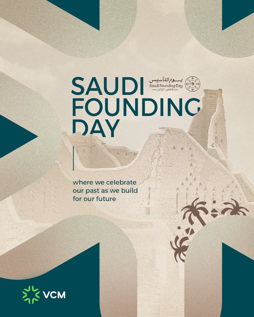 On ⁧#SaudiFoundingDay⁩, we reflect on the rich history of our nation and its remarkable achievements, drawing inspiration from the past as we continue to build and move forward towards a more prosperous.
#VCM