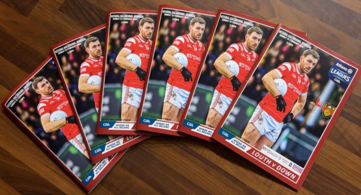 Louth GAA (@louthgaa) on Twitter photo Ahead of tomorrow's Allianz Football League Round 4 game v Down in Integral GAA Grounds Drogheda, Don't forget to pick up a copy of our 48 page Colour match programme.
Once again thank you Padraic and the team at <a href="/angloprinters/">Anglo Printers</a> Ahead of tomorrow's Allianz Football League Round 4 game v Down in Integral GAA Grounds Drogheda, Don't forget to pick up a copy of our 48 page Colour match programme.
Once again thank you Padraic and the team at <a href="/angloprinters/">Anglo Printers</a>