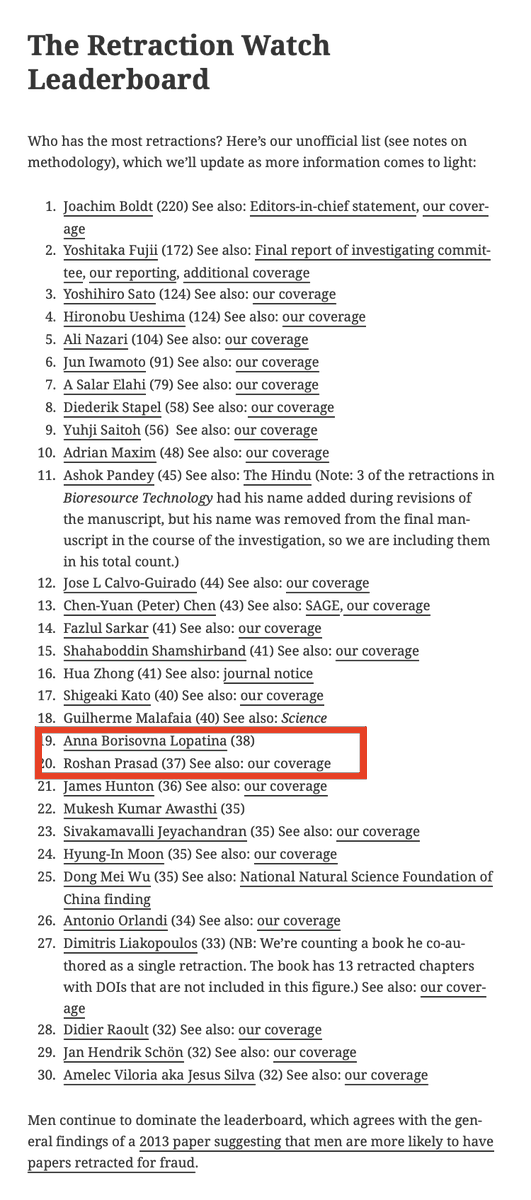 Two new entries in the <a href="/RetractionWatch/">Retraction Watch</a> leaderboard! 2025 is going to be a very exciting year with many retractions coming for many authors involved in (#papermill) publication #fraud. However, publishers are still too lenient into accepting corrections or just ignoring issues