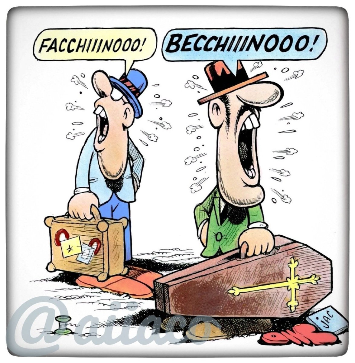 aiiaco's tweet photo. Buon weekend #Jacofollowers
Ogni azione arriva ad un arrivo e con sè porta dei risultati, che possono essere pesi a volte gestibili a volte no.
#Jacovitti #humour #nosense #Trumpinaction #22febbraio https://t.co/TDRNuq9yGK