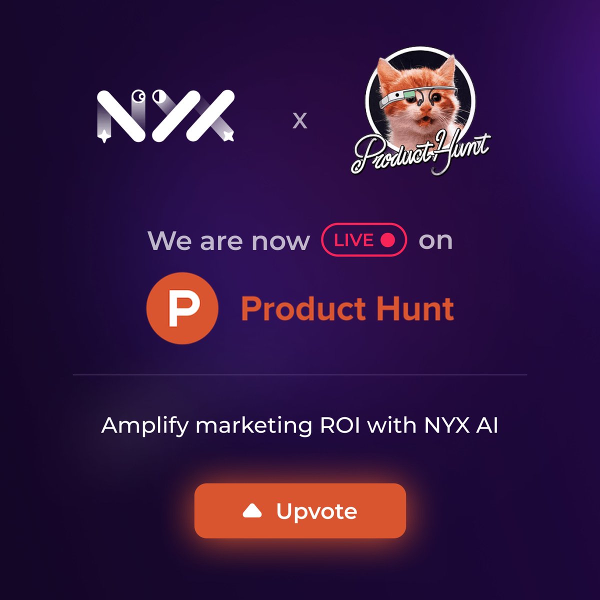 NYX_today's tweet photo. We are thrilled to announce that NYX is officially live on Product Hunt! After months of perfecting our AI-driven marketing platform, we’re excited to share it with you.

What can NYX do for you?
CamPulse AI: Real-time insights, multi-channel campaign management, and unified optimization—launch and optimize across platforms, all from one place.
ImageCraft: Instant, high-conversion visuals powered by AI.

Show your love by upvoting NYX on Product Hunt - https://t.co/q66UpS9OeJ