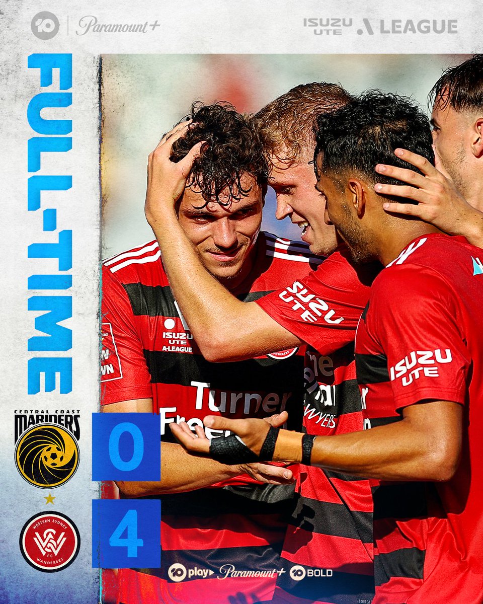 10FootballAU's tweet image. Western Sydney Wanderers take down the Central Coast Mariners in Gosford 🤩 

#CCMvWSW