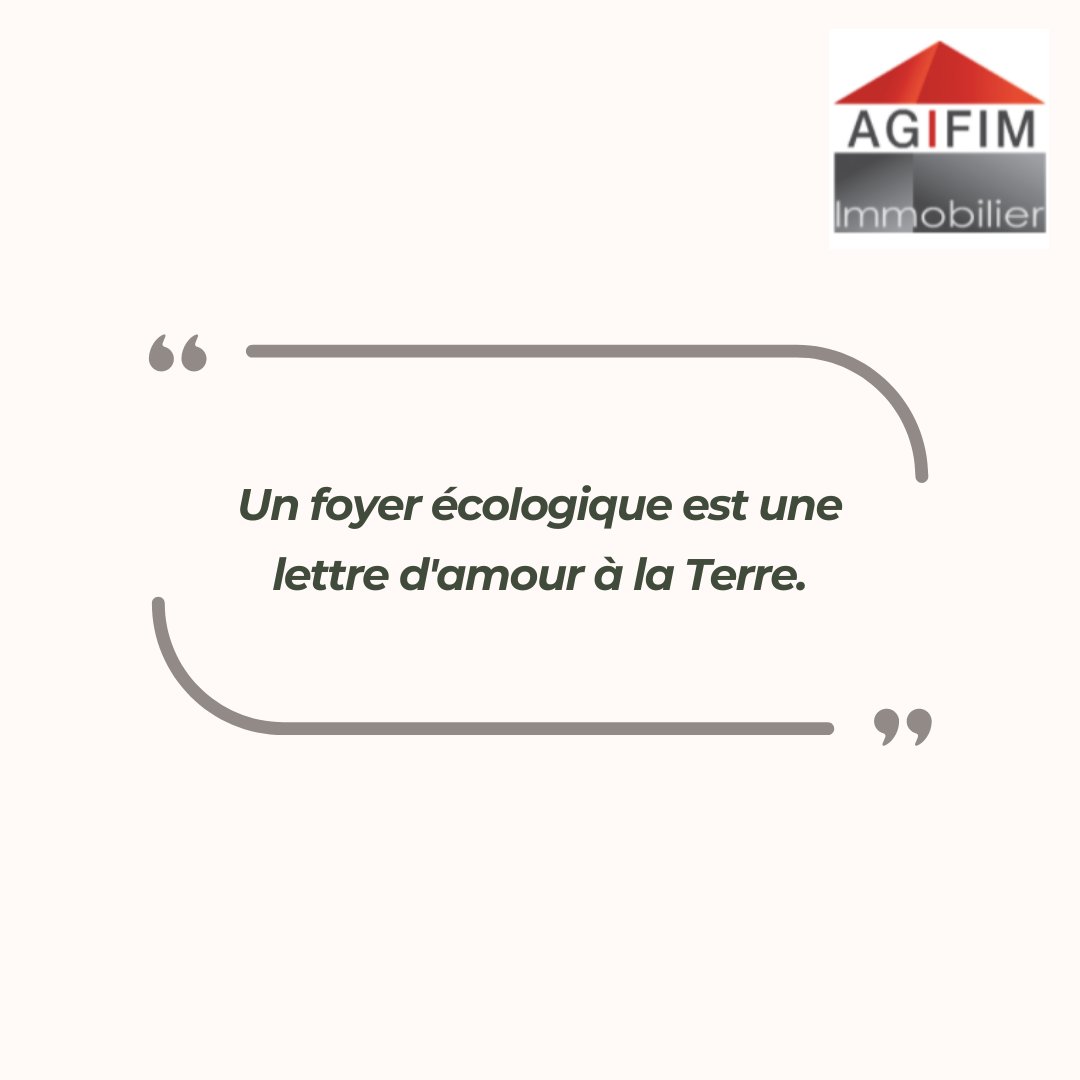 AgifimImmo's tweet photo. 🌱 « Un foyer écologique est une lettre d'amour à la Terre. » 💚 Choisir un habitat écoresponsable, c'est faire un geste concret pour préserver notre environnement. #Immobilier #Écologie #HabitatDurable https://t.co/plH1bu24a2