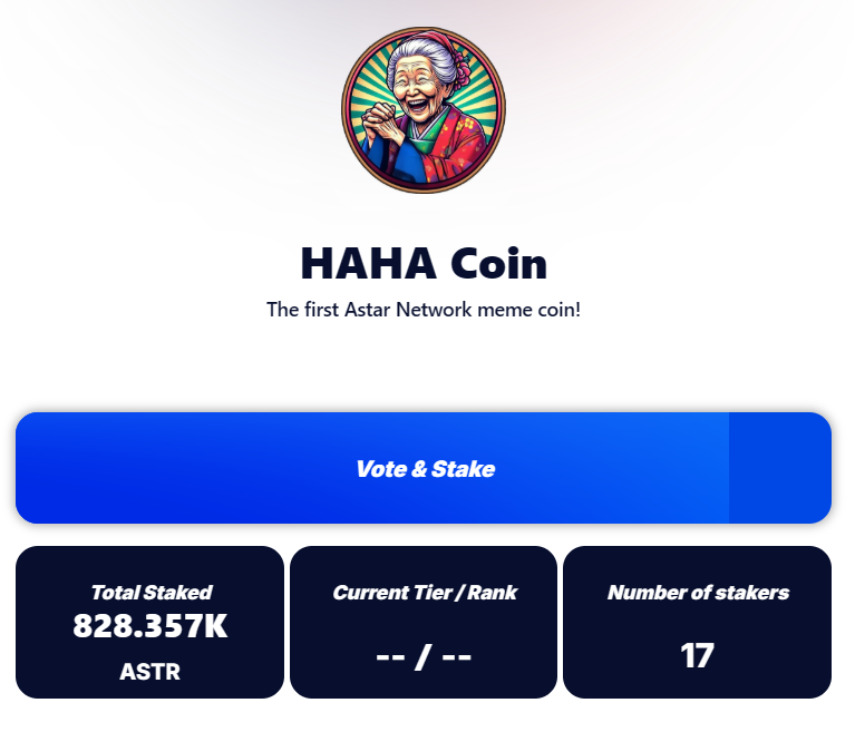 HAHA coin (@hahacoinastar) on Twitter photo ✨MAMA's Good Kids making her so Proud!✨
😳17 stakers, 800k+ $ASTR, halfway to Tier4 🚀
🔥Time for a 100 Billion $HAHA burn to keep the meme train rollin'! 🫳🪙🔥
🎉txn: soneium.blockscout.com/tx/0x14e7a734d…
<a href="/AstarNetwork/">Astar Network</a> @Soneium #HAHAcoin ✨MAMA's Good Kids making her so Proud!✨
😳17 stakers, 800k+ $ASTR, halfway to Tier4 🚀
🔥Time for a 100 Billion $HAHA burn to keep the meme train rollin'! 🫳🪙🔥
🎉txn: soneium.blockscout.com/tx/0x14e7a734d…
<a href="/AstarNetwork/">Astar Network</a> @Soneium #HAHAcoin