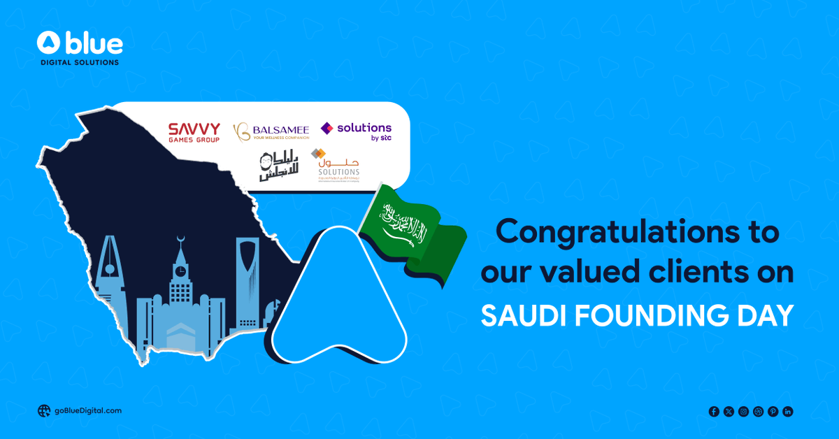 goBlueDigital's tweet photo. Today, we celebrate the rich history, resilience, and visionary leadership that laid the foundation for a strong and thriving nation. May Saudi Arabia continue to prosper, embracing its heritage while shaping a bright future. https://t.co/Dgb9xlI56v