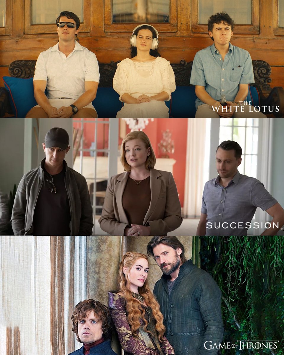 HBOMaxTR's tweet photo. Sorunlu üç kardeş kulübüne hoş geldiniz Ratliff Ailesi.

The White Lotus yeni sezonuyla şimdi BluTV'de. https://t.co/Yjr18diZUh