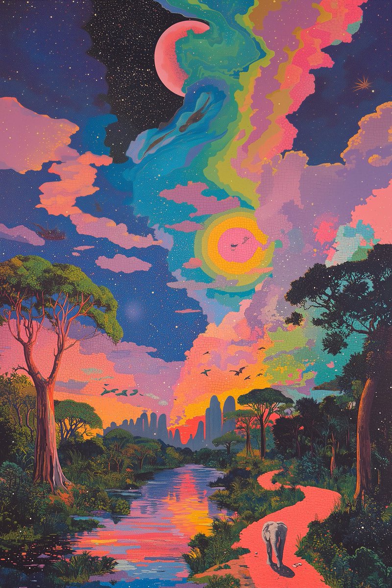 kalmsong's tweet photo. “City of the Baobab Aurora Forest”

간단한 프롬프트만으로 나만의 특색있는 멋진 이미지를 만들어내는 방법을 소개합니��!

프롬프트에 아래의 파라미터를 더해주세요.

--p emdm393

#Midjourney #AI아트 #CityOfTheBaobabAuroraForest https://t.co/w1Fq430rzP