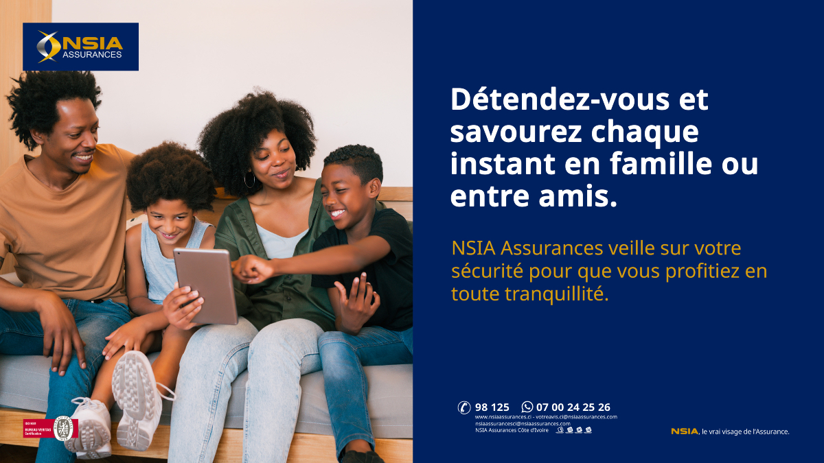 NsiaCi's tweet photo. Profitez d’un week-end en toute quiétude !

Détendez-vous et savourez chaque instant en famille ou entre amis. NSIA Assurances veille sur votre sécurité pour que vous profitiez en toute tranquillité.

#BonWeekend #NSIAAssurances #Quiétude #Sécurité https://t.co/o7jdMf904E