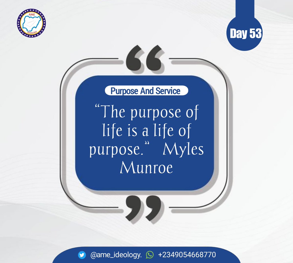 jimoh_iyanda's tweet photo. “The purpose of life is a life of purpose.” – Myles Munroe

#TransformationalLeadership
#QualityLeadership
#ChangeTheChange
#PlantingTheSeedsOfGoodness
#60DaysChallengeOfPurposefulLeadership https://t.co/j929cHoh2m