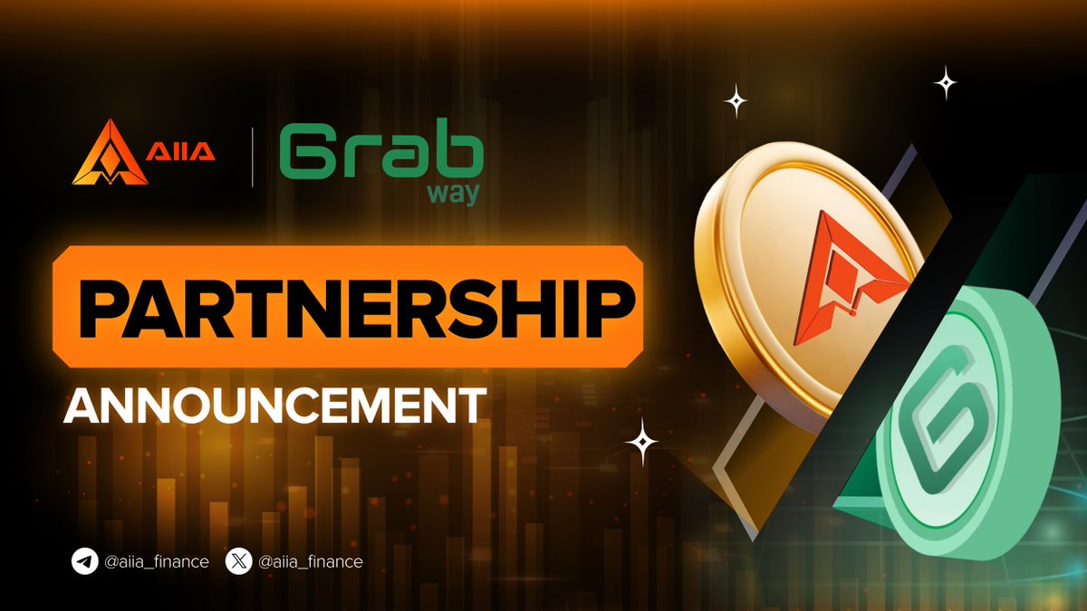 aiia_finance's tweet image. 📣 Partnership News: AIIA x Grabway Partnership! 📣

We’re beyond excited to team up with @Grab_Way ! 🤝

With our AI-powered DeFi and transparent PnL Index, we’re joining forces with Grabway’s game-changing Drive-to-Earn ecosystem. This partnership is set to unlock next-level
