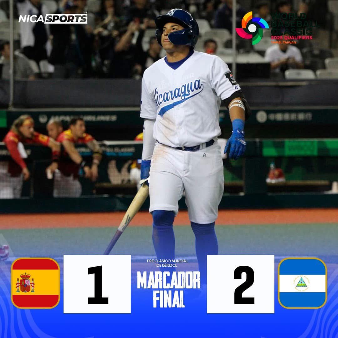 🇳🇮 VICTORIA PINOLERA 🇳🇮

Con hit de Benjamín Alegría 🔥 con bases llenas Nicaragua 🇳🇮 deja tendido a España 🇪🇸 en muerte súbita (10 inning) y suma su segunda victoria en el Preclásico Mundial de Béisbol ⚾️