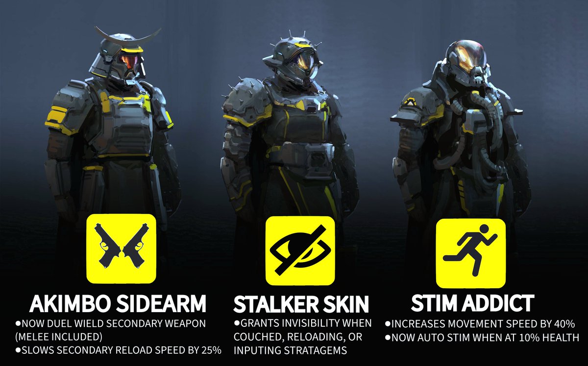 Helldivers2HQ's tweet photo. Which overpowered armor passive you taking? | #Helldivers2 https://t.co/khJwrFwUHJ