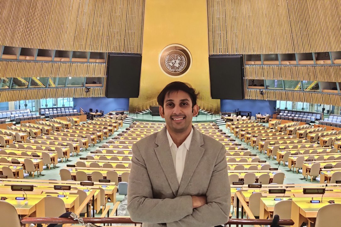 Adhikar Naidu invited the UN (United Nations) General Assembly session to contribute towards the global dialogue on AI and Blockchain and its potential for emerging economies across the world.