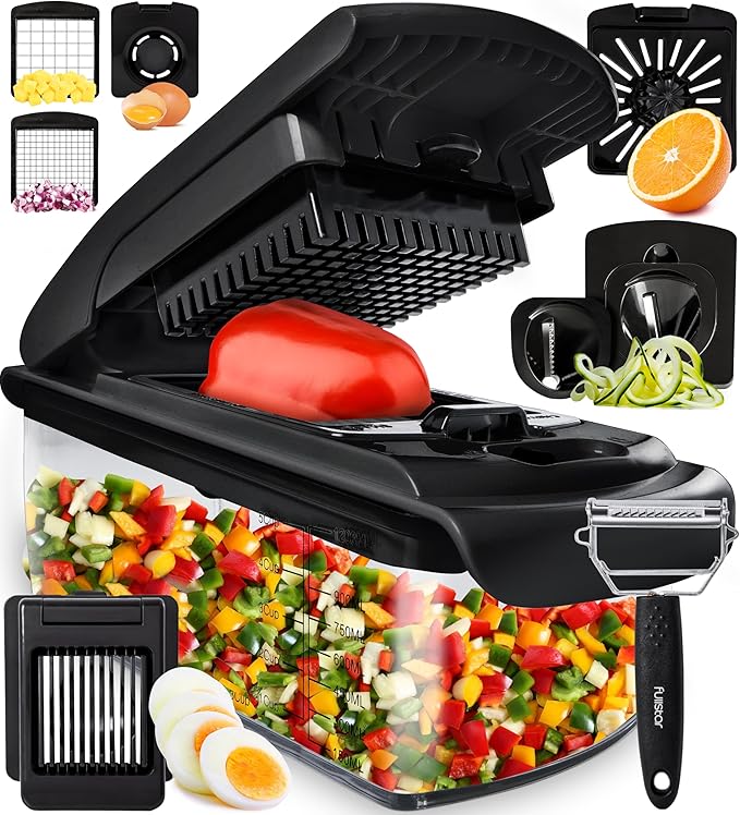 harun8102's tweet photo. Fullstar Vegetable Chopper - Food Chopper - Onion Chopper - Vegetable Slicer &amp; Spiralizer - Veggie Chopper with Container - Kitchen Gadgets .
"Fullstar Vegetable Chopper 9-in-1 Black"
"Best Food Chopper and Slicer"
"Kitchen Gadgets for Easy Chopping"

https://t.co/d2E8TIU1bI https://t.co/W7updYUFpo