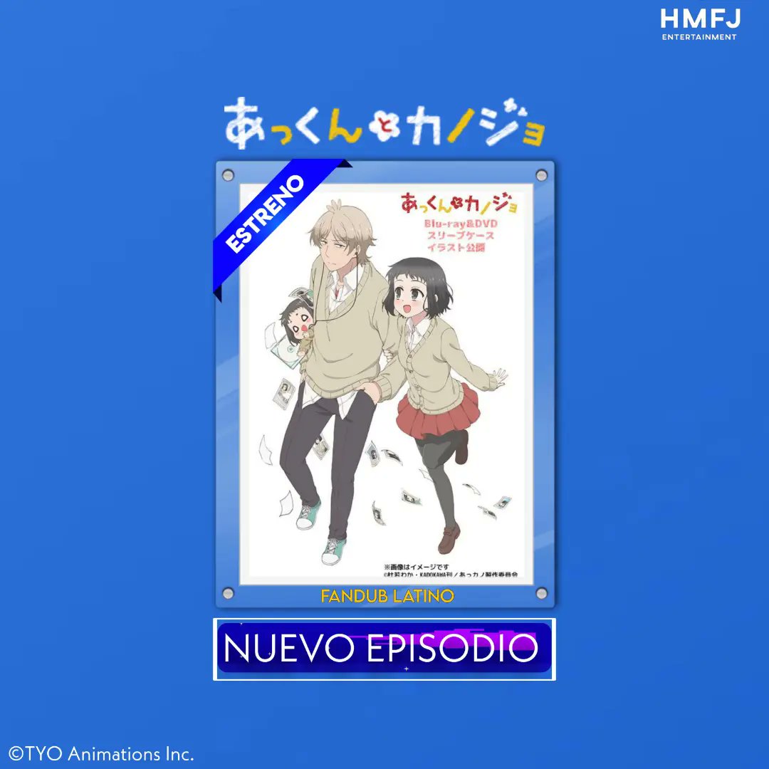 HMFJSTUDIO's tweet photo. Domingo 🗓

📩¡Listos! para más comedia 
romántica. Pues el "Episodio 3" 
de AKKUN TO KANOJO llega 
este 23 de Febrero con Fandub 
Latino 🇭🇳

📌Disfrútalo por JD Anime Latino

🎙Vía @HMFJEntertainment 📣 https://t.co/TskaP7cq1u