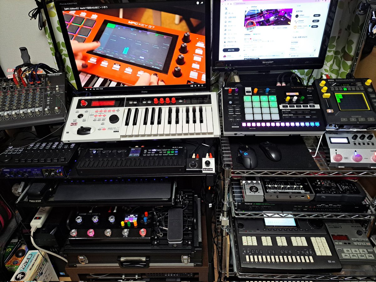 LifeSize1002's tweet image. 模様替え完了！

#microX
#KAOSSILATOR
#KAOSSPAD
#SPDONE
#QY700
#Q2n4K
#MA10D
#M10MX
#M10
#1202VLZ
#VE500
#MPCKEY37
#MPCLIVE
#Elz_1play
#HXSTOMPXL
#AMPEROCONTROL
#MS50G
#MV1
#CBXK1XG
#U24
#SAMPLEPAD
#PADKONTROL
#nanoKEYstudio
#nanoKONTROLstudio
#UA101
#MRT3
#P1
#KEYSTATIONMINI32