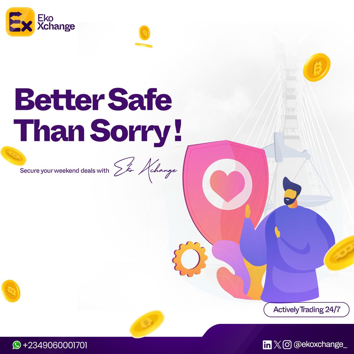 EkoXchange's tweet photo. ๐Secure Deals: Don't Let Security Slip-Ups Ruin Your Weekend! Use Eko Xchange for safe and secure trades โณ!
Send Us a DM or Message via the WhatsApp link in the Bio to Buy/Sell Digital Assets NOW.
#EkoXchange #weekendtrade #Securetrade #Bitcoin #bitcointrading #btc https://t.co/jPdpffAZ3E