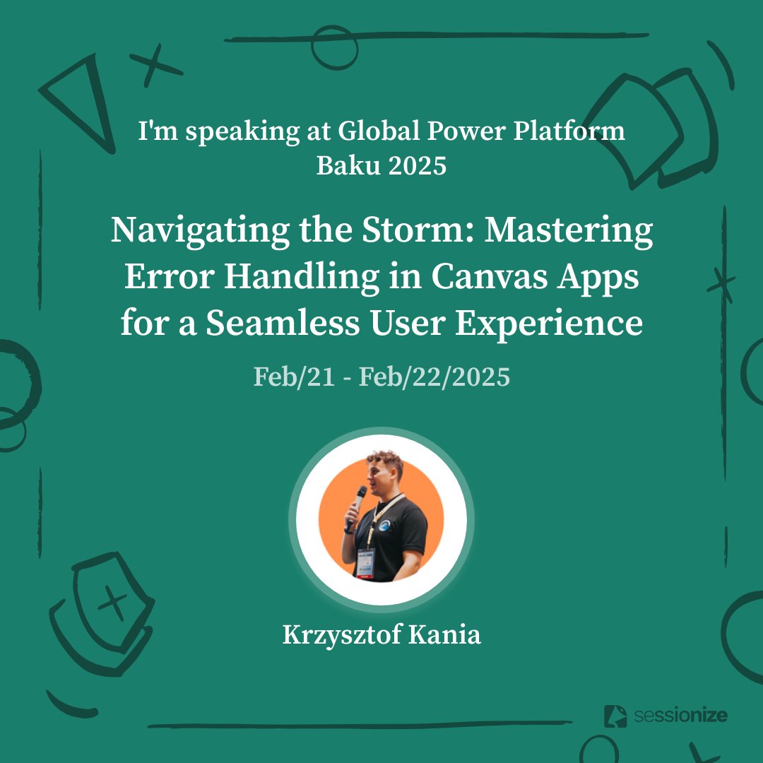 IlgarZ's tweet image. 📅 Don’t Miss Out! Watch the Recording Now: youtube.com/live/4wNABSzKM…

#ErrorHandlingMastery #SeamlessUserExperience #CanvasAppsSuccess