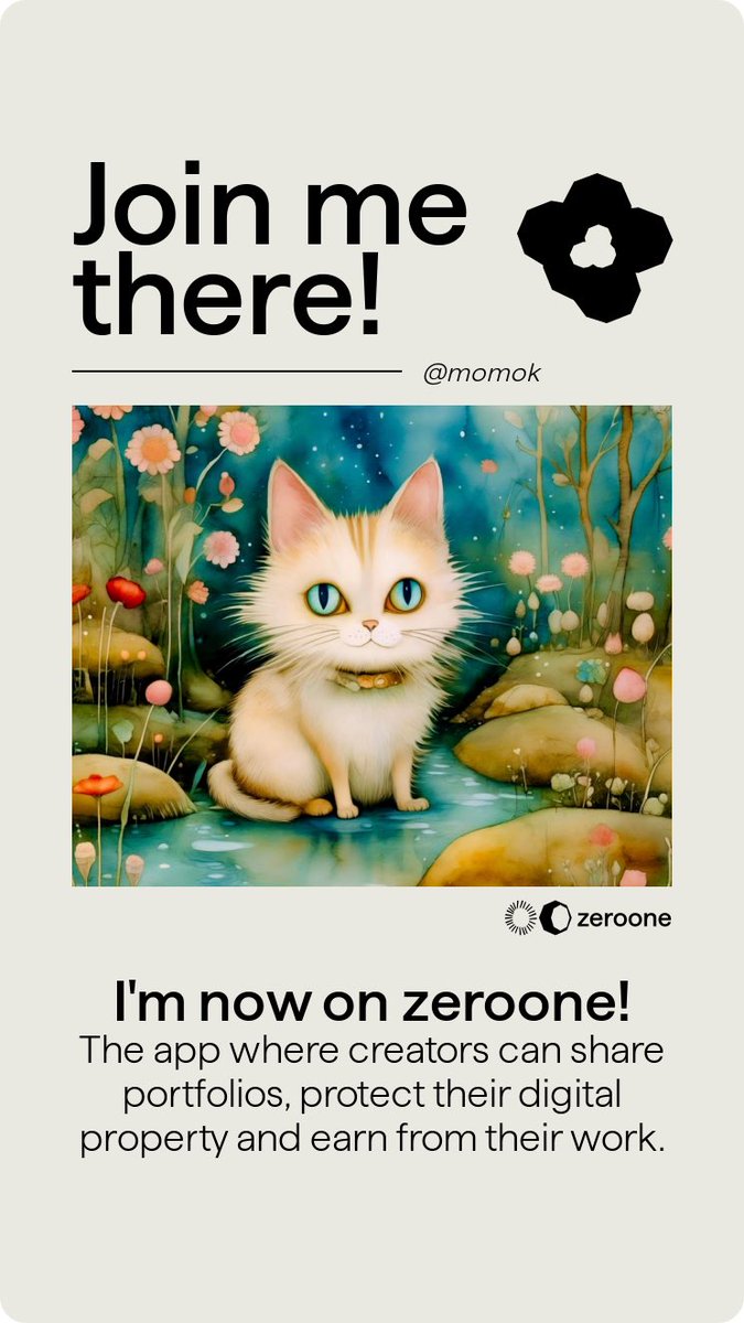 9GnCYU3eGBY0Kst's tweet photo. New drop
@zero________one

🔗 https://t.co/a7DQ8bPtlX

February 22 is Cat Day.
Do you like cats?

🐈🐾🐾🐾🐾🐾🐾🐾🐾🐈‍⬛🐾🐾

#zeroone #Free #nftart #AIart #AIArtwork #AIartCommunit https://t.co/DmbmabJWMj