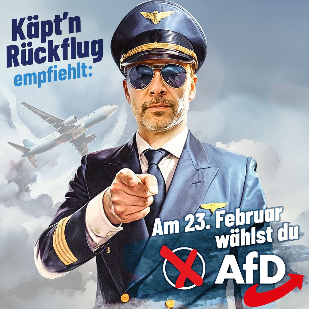 Wer sichere Grenzen, sichere Innenstädte und millionenfache Remigration will, wer Deutschland liebt und eine lebenswerte Zukunft für sich und seine Kinder möchte, wählt morgen #AfD! #AfDwählen