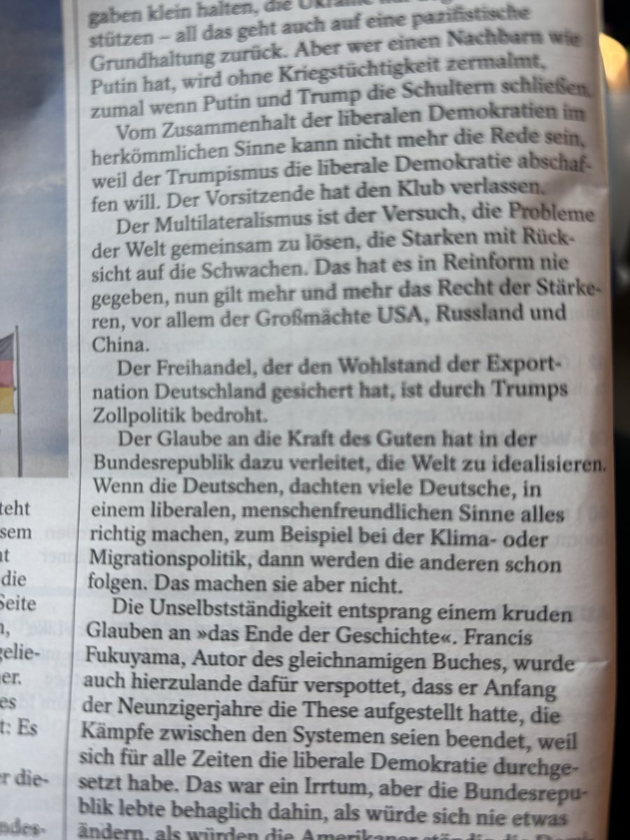 Christine Schwobel-Patel (@cschwobelpatel) on Twitter photo Shocking self-awareness void in the German press. Here, <a href="/derspiegel/">DER SPIEGEL</a> lamenting that Germany believed in ‘the power of good, which led to an idealisation of the world’. Shocking self-awareness void in the German press. Here, <a href="/derspiegel/">DER SPIEGEL</a> lamenting that Germany believed in ‘the power of good, which led to an idealisation of the world’.