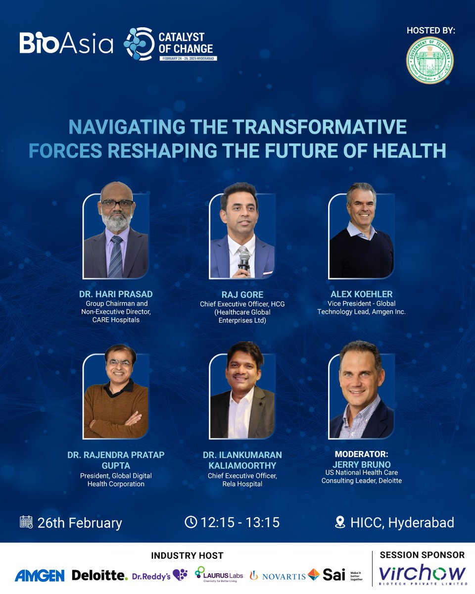 How can life sciences and healthcare leaders adapt and thrive in this era of transformation? Join this insightful panel discussion as industry pioneers explore strategies to navigate the future of healthcare.

25th-26th February 2025 | HICC, Hyderabad

+91 98105 12348 |